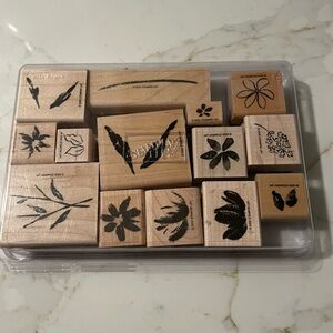 Floral Rubber Stamp Set from “stampin up”. These are from 2002 and 2005 EUC